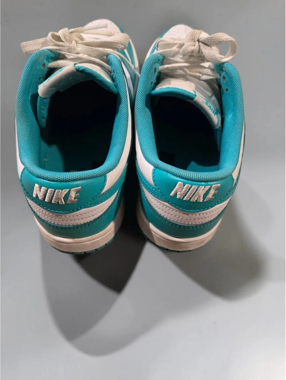 Nike Dunk Low Clear Jade DV0833-101 Men's 10.5 White Teal Preowned